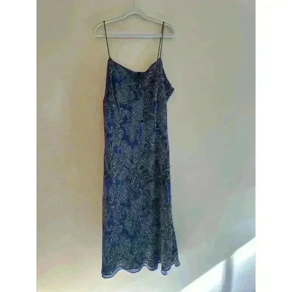 Ann Taylor Blue and White Paisley Mini Dress - Picture 3 of 6